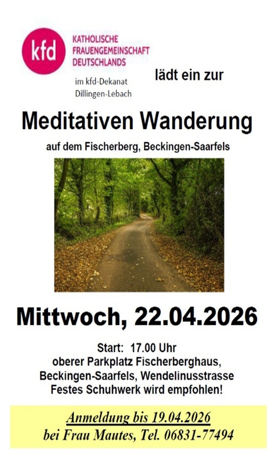Meditativen Wanderung