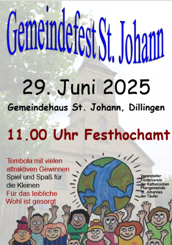 Plakat Gemeindefest St. Johann