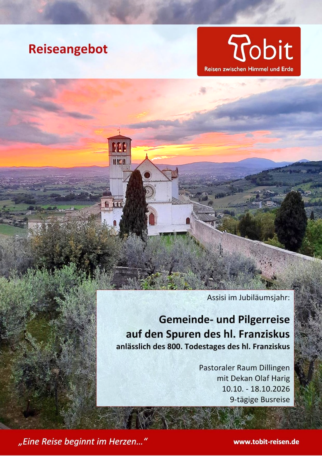 Reiseangebot_Assisi 2026_Busreise_9 Tage_PR Dillingen